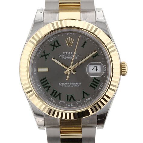 rolex 41mm datejust ii 116333 grey with green|rolex 116334 vs 126334.